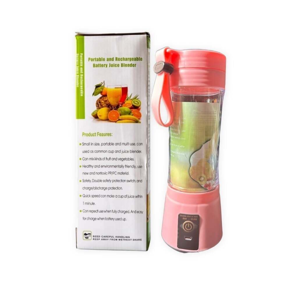 Portable and Rechargeable Battery Juice Blender 380ml Model HM-03